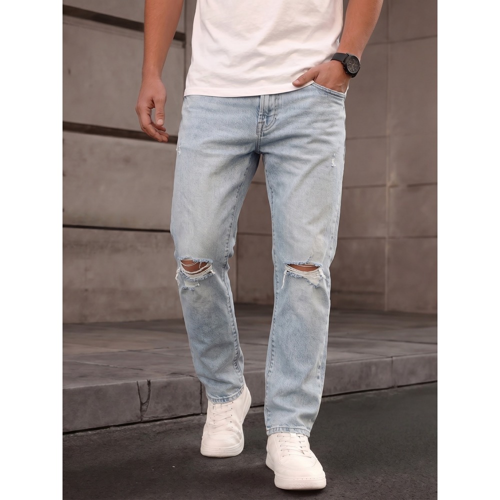 AG Adriano Goldschmied The Everett Mens Slim Straight Distressed Jeans Blue 32